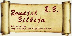 Ranđel Bilbija vizit kartica